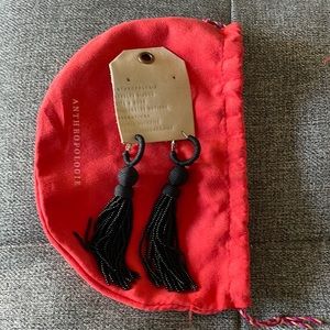 Moving Sale! NWT Anthropologie Black Tassle Earrings